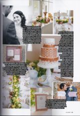 Artikel im Magazin Hochzeit mit der Torte zum Kupfershooting 2015